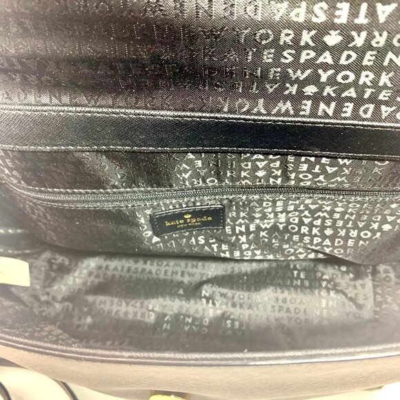 Kate Spade Laurel Way Black Saffiano Leather Lilah Crossbody Satchel - Picture 10 of 10